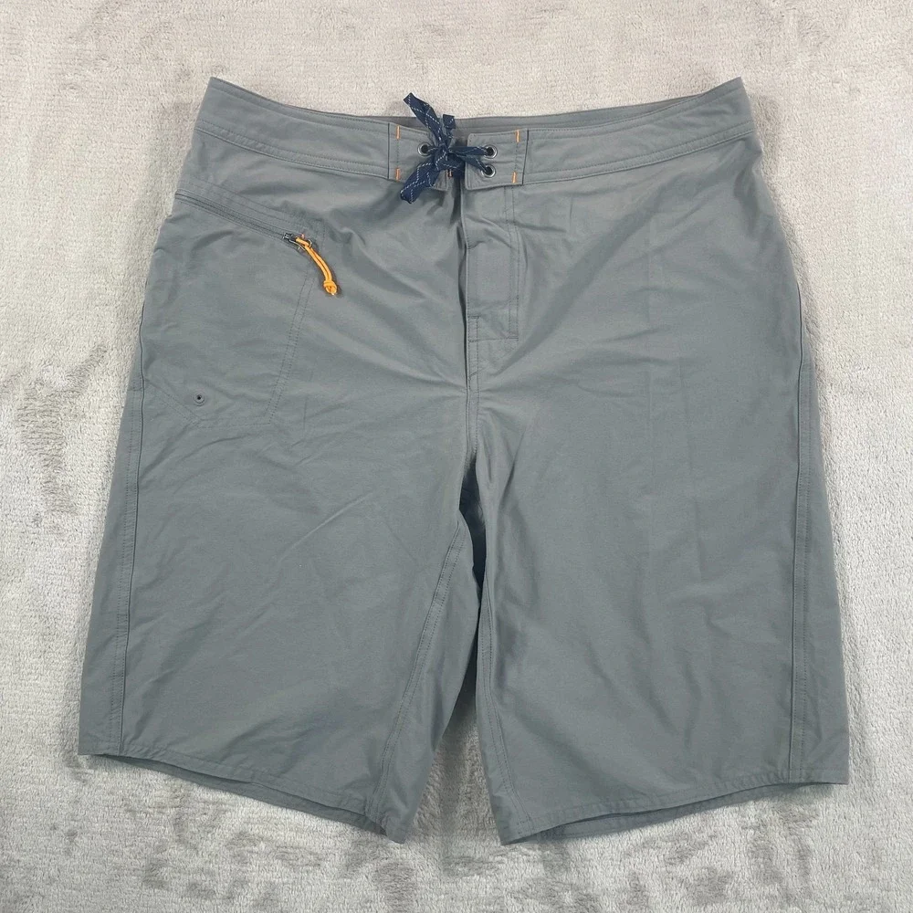 Orvis TroutBum Shorts Men 34 Grey Jackson Quick Dry‎ Utility Fishing Drawstring